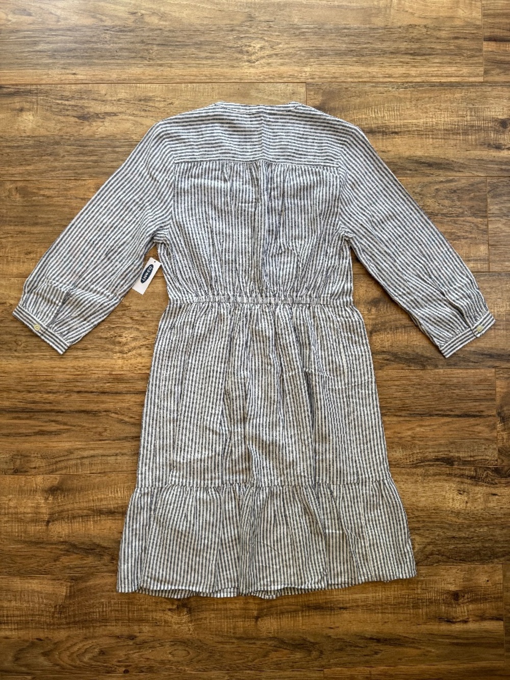 Old Navy Navy Striped Tiered Dress - Picture 4 of 12